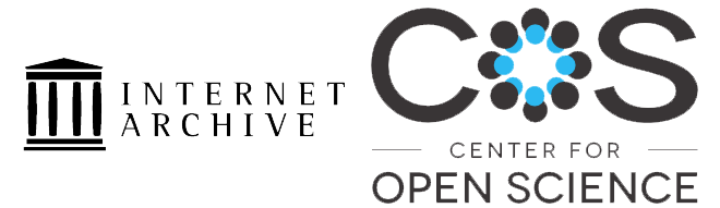 Internet Archive and Center for Open Science logos